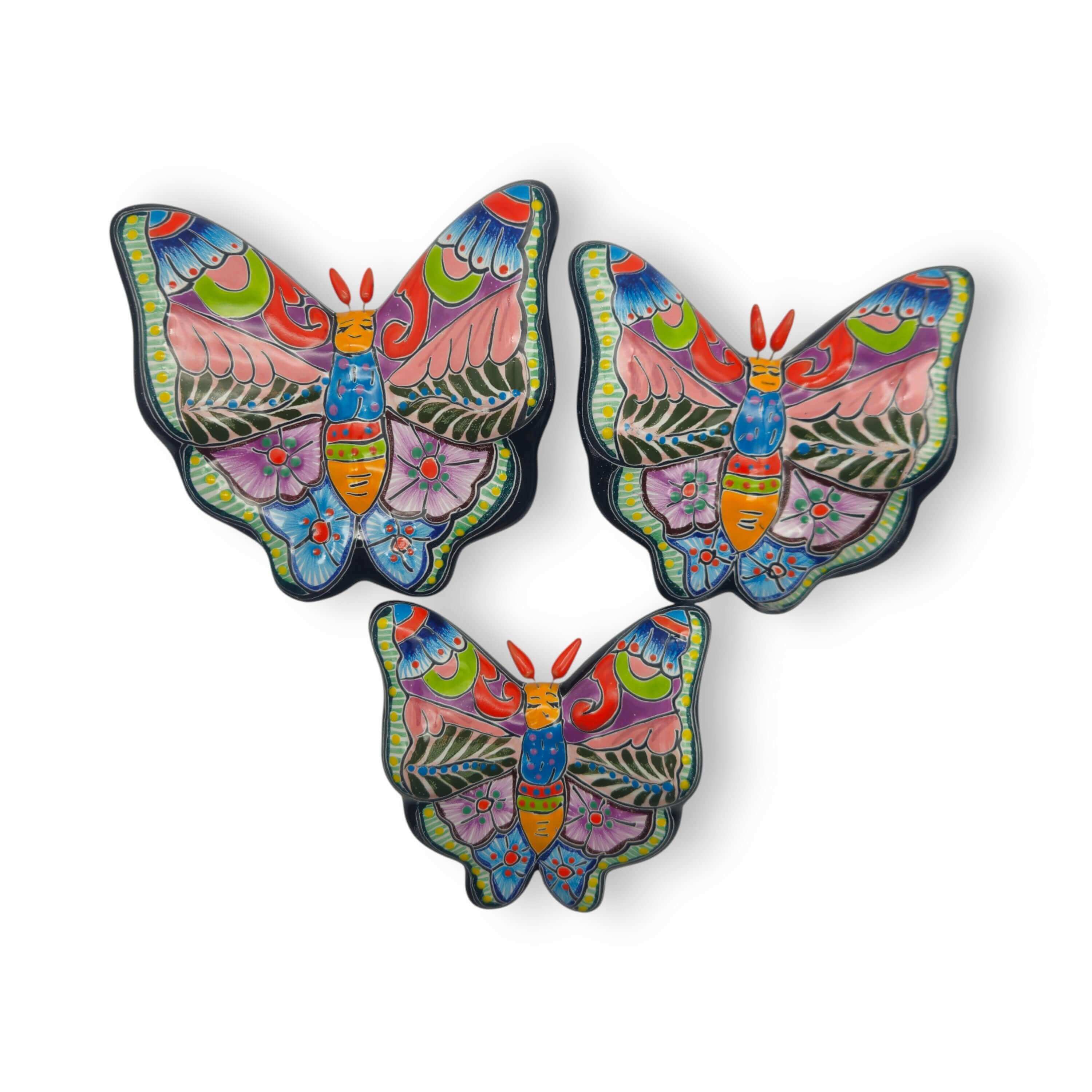 Talavera Butterfly Trio Wall Art