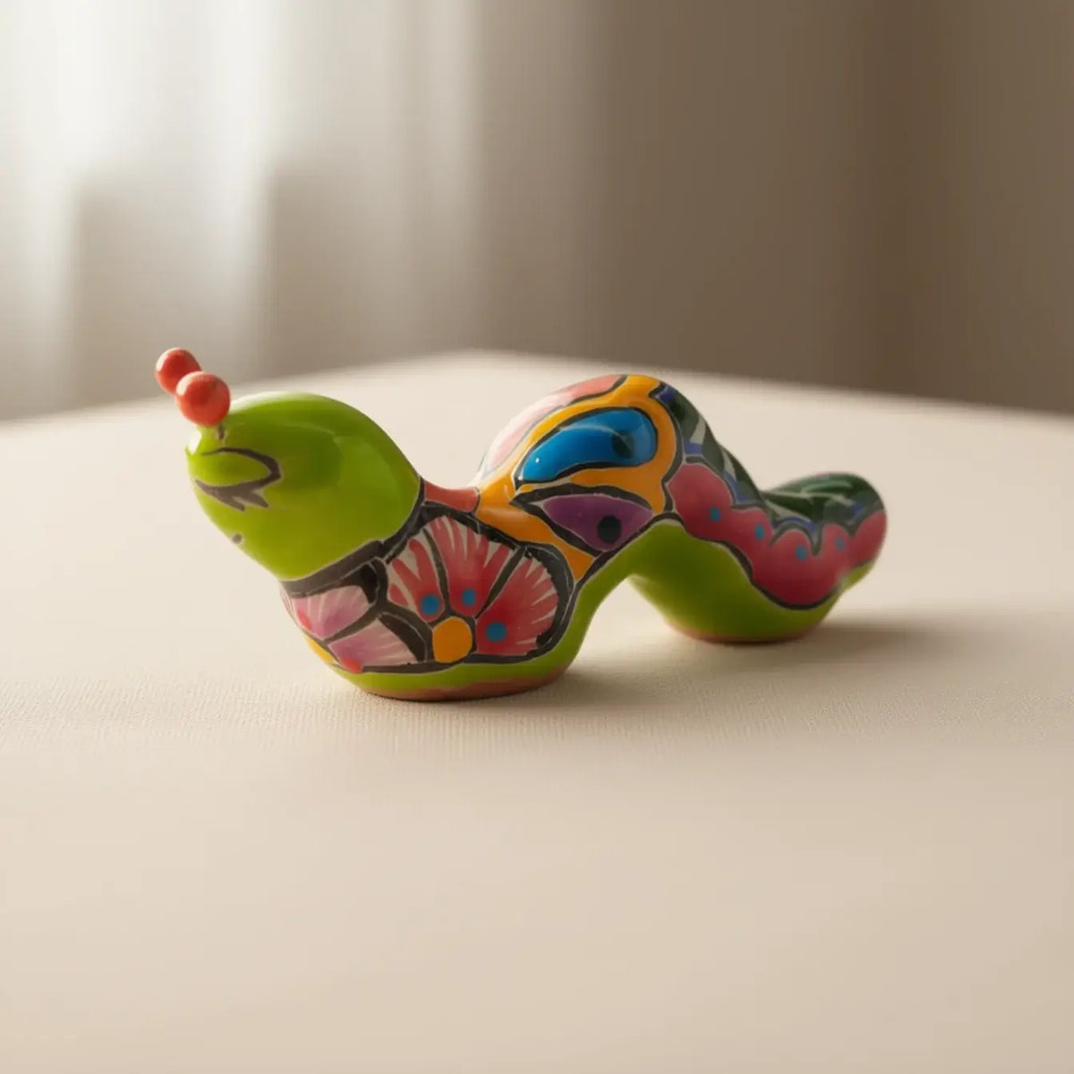Talavera Caterpillar Figurine