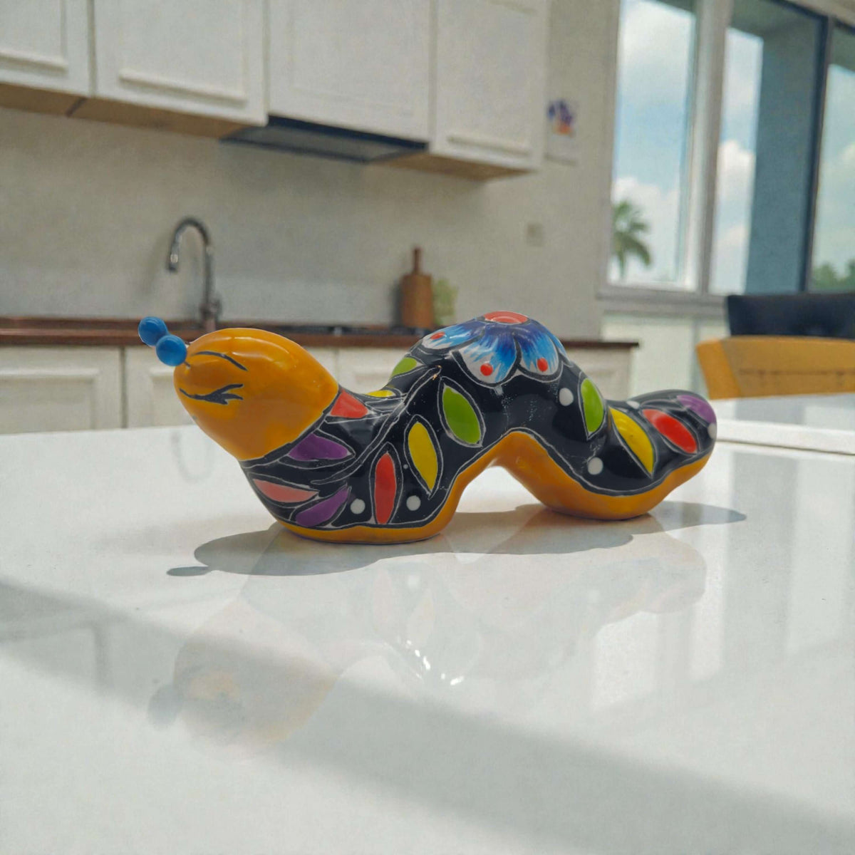 Talavera Caterpillar Figurine