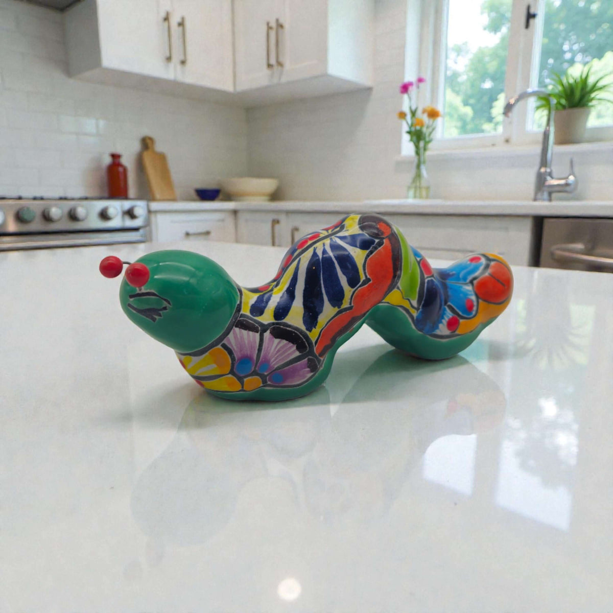 Talavera Caterpillar Figurine