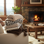 Cozy Cabin Knit Sofa Blanket — Sofa Lifestyle