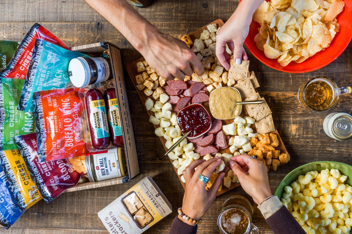 Cheese Brothers Deluxe Char-CURD-erie Box – Curds, Sausage & Snacks