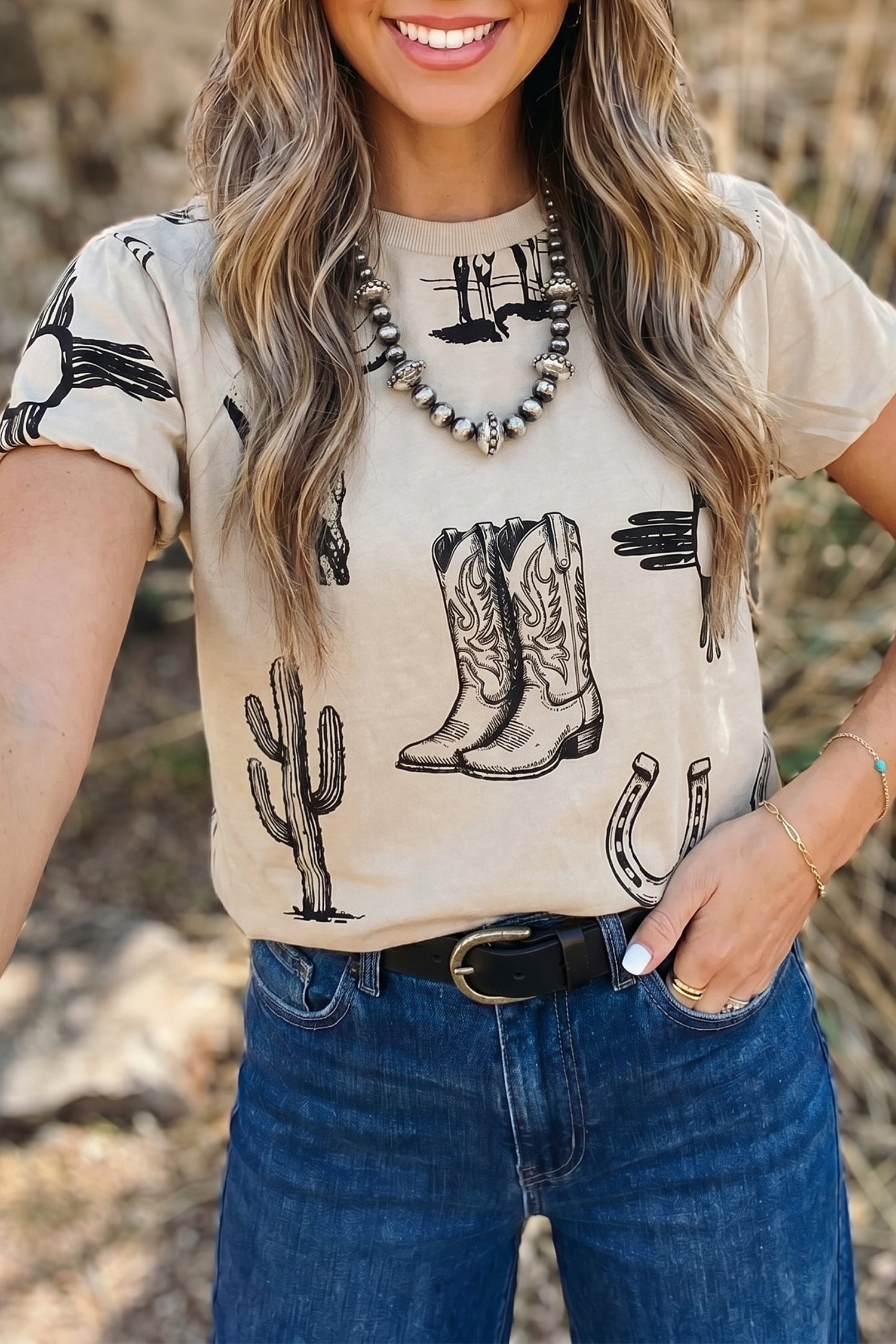 Women's Western Print Tee