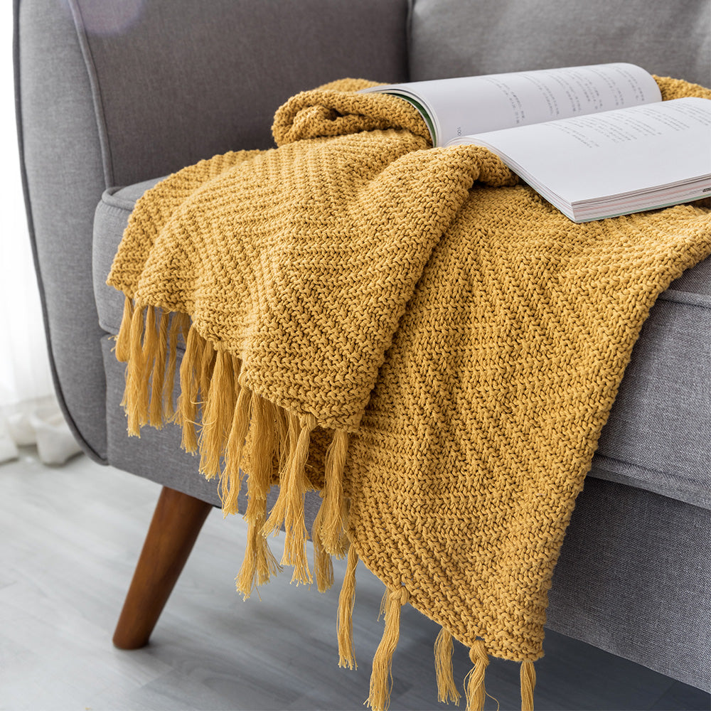 Nordic Cotton Tassel Blanket