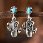 Vintage Cactus Pendant Earrings