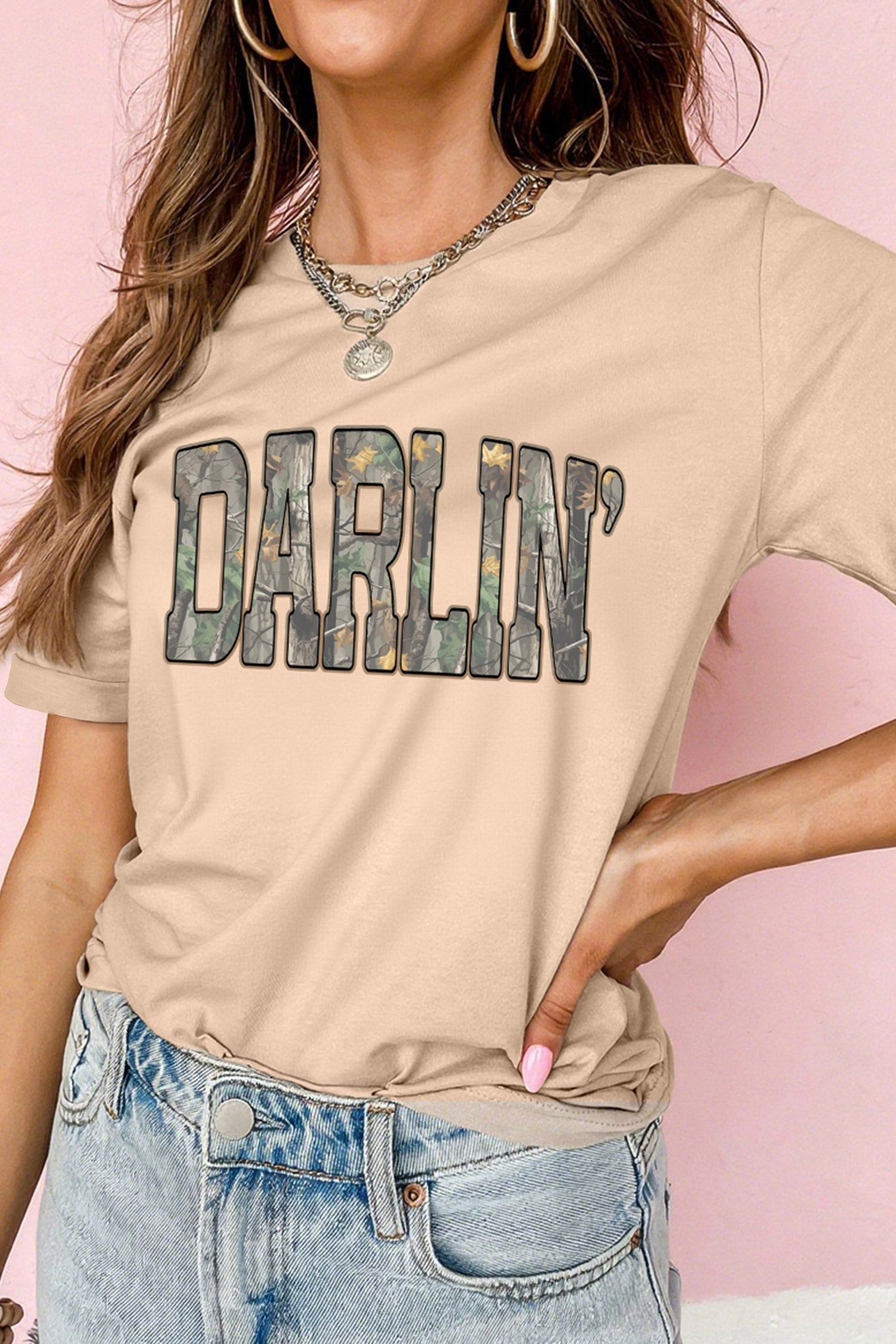 Women's Darlin Camo Graphic Tee