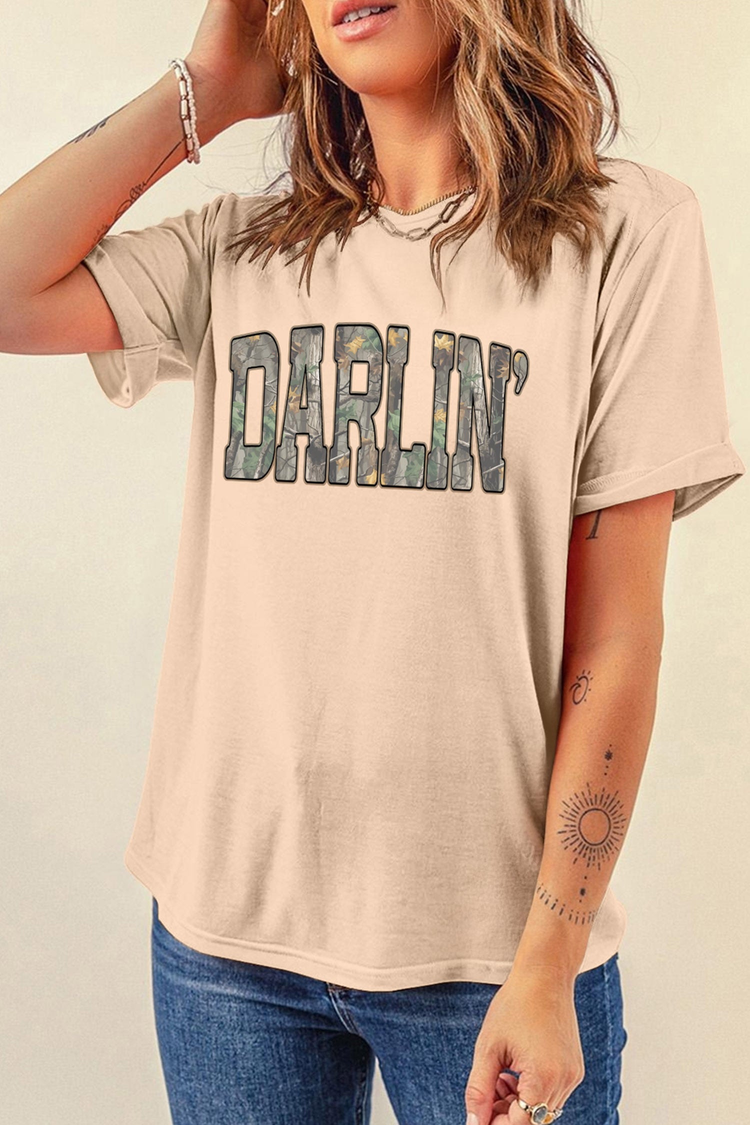 Women's Darlin Camo Graphic Tee