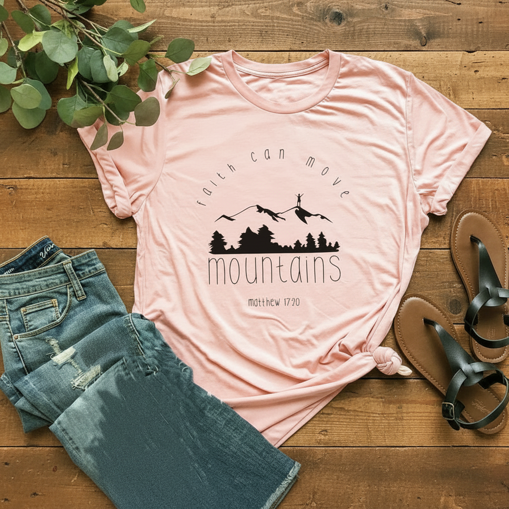 Faith Can Move Mountains - Colorado Wood Background