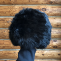 Faux Fur Beanie Pitch Black — Colorado Cabin Background