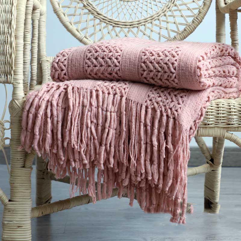 Mountain Lodge Bed‑End Knit Blanket
