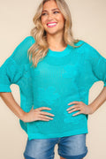 Floral Crochet Sweater Top