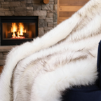 Fox Fur Texture Close-up – Colorado Cabin Background