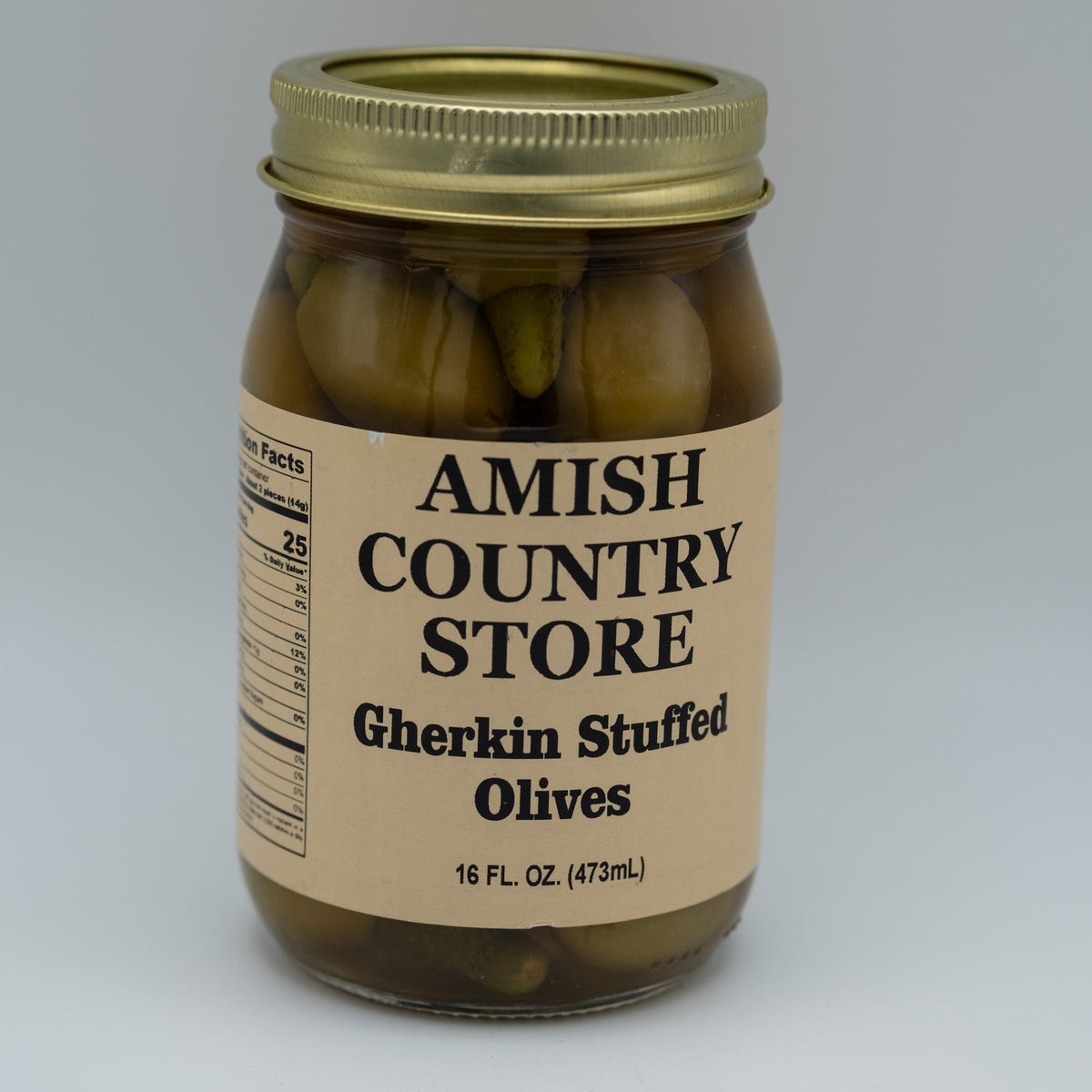 Gherkin Stuffed Olives | 16 fl oz