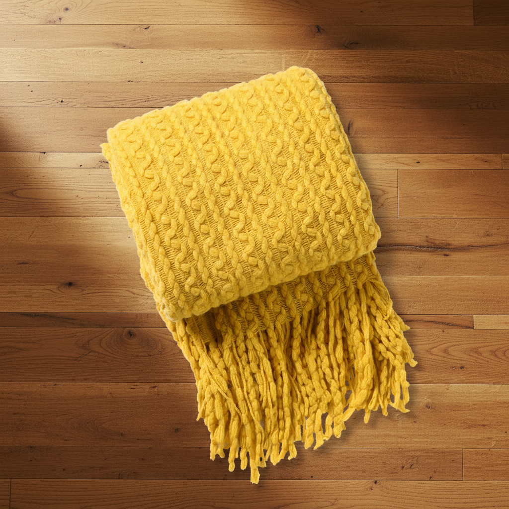 Goldenrod Yellow Tassel Throw – Colorado Wood Floor