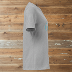 Gray Tee on Barn Wood Background