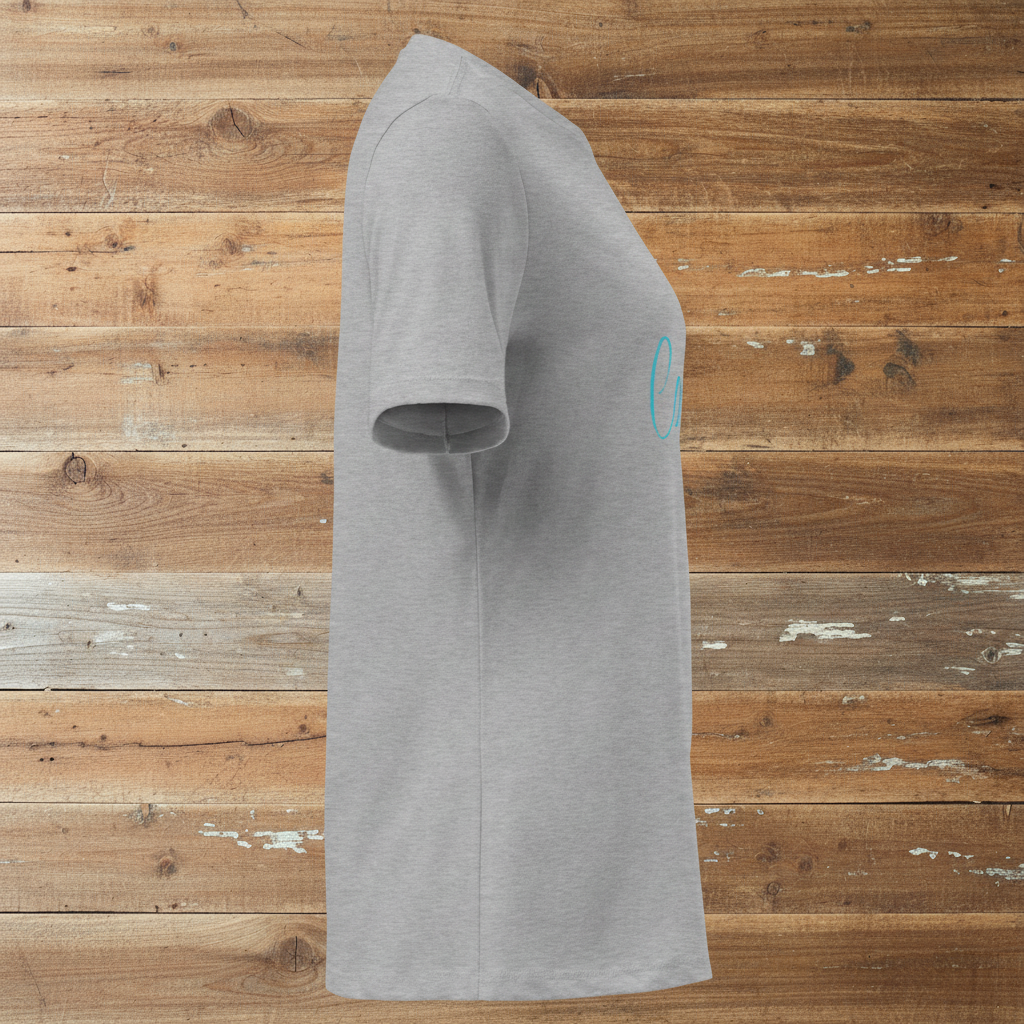 Gray Tee on Barn Wood Background