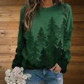 Green Pine Tree Sweatshirt – Rustic Wood Background