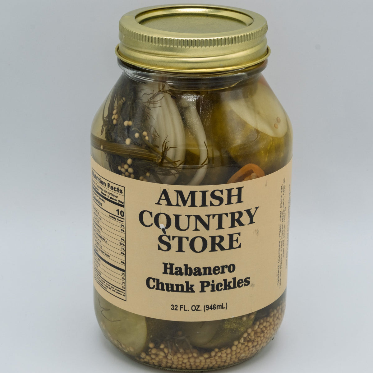 Hot Habanero Pickle Chunks | 32 fl oz