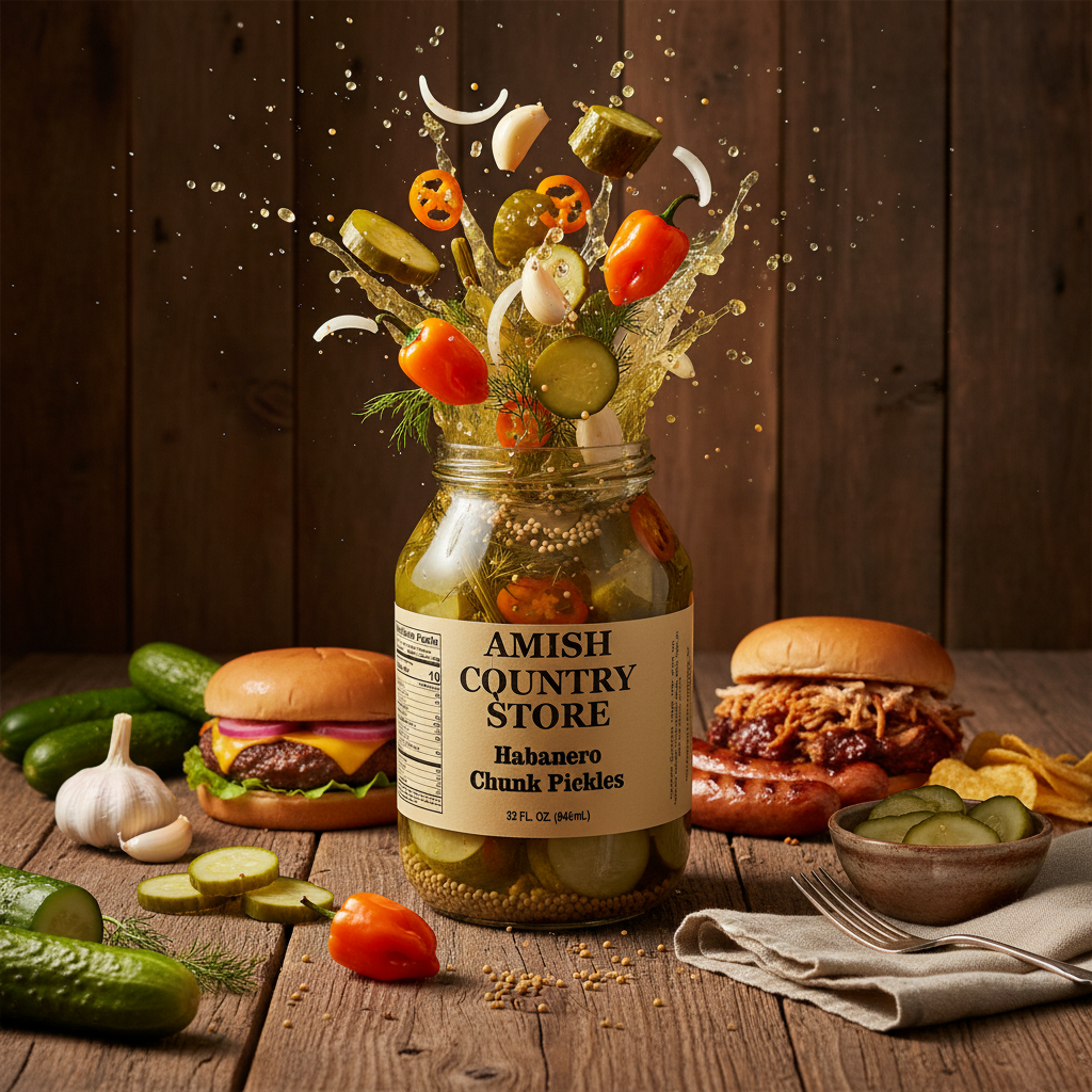 Hot Habanero Pickle Chunks | 32 fl oz