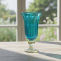 Aqua Teal Sundae Glass