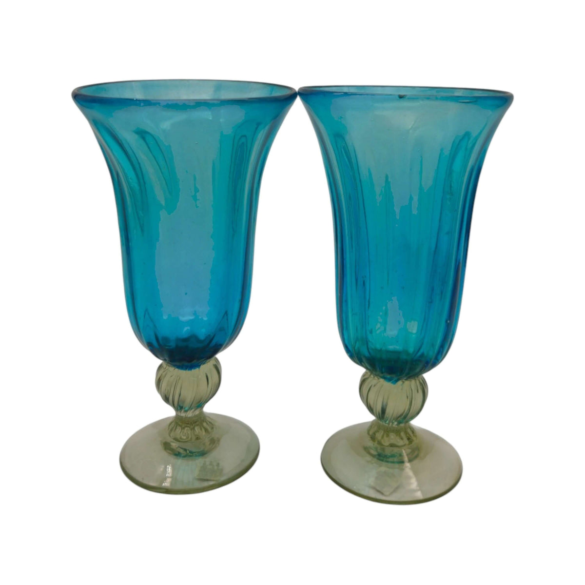 Aqua Teal Sundae Glass