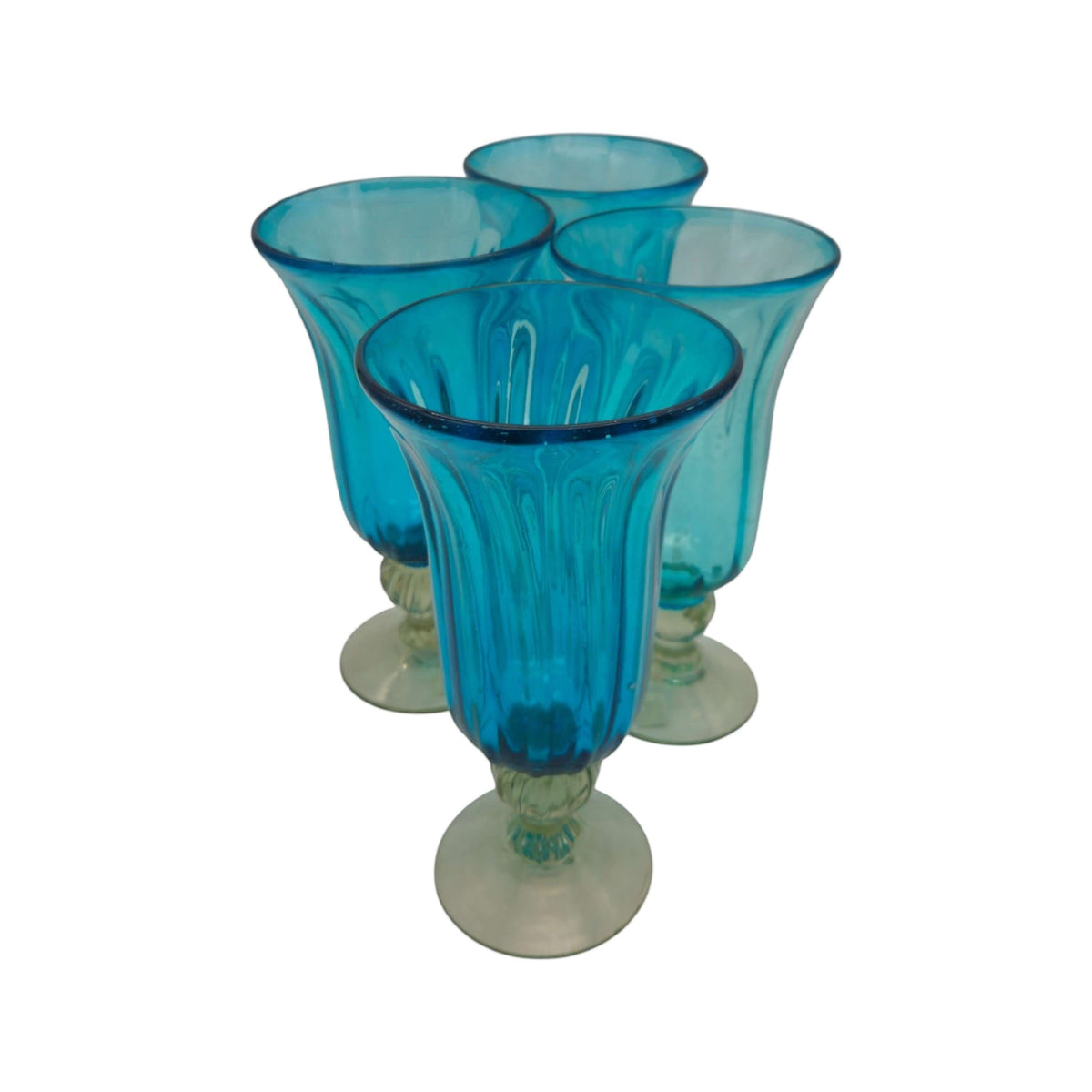 Aqua Teal Sundae Glass