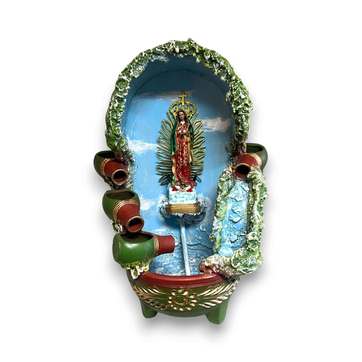 Hand-Painted Talavera Outdoor Fountain