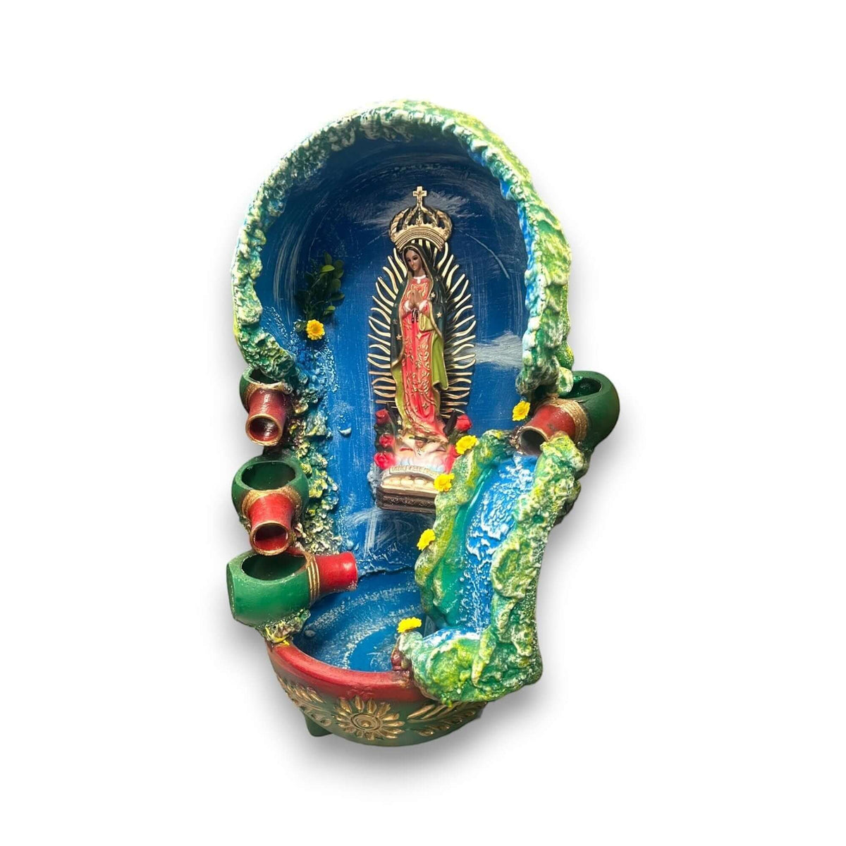 Hand-Painted Talavera Outdoor Fountain