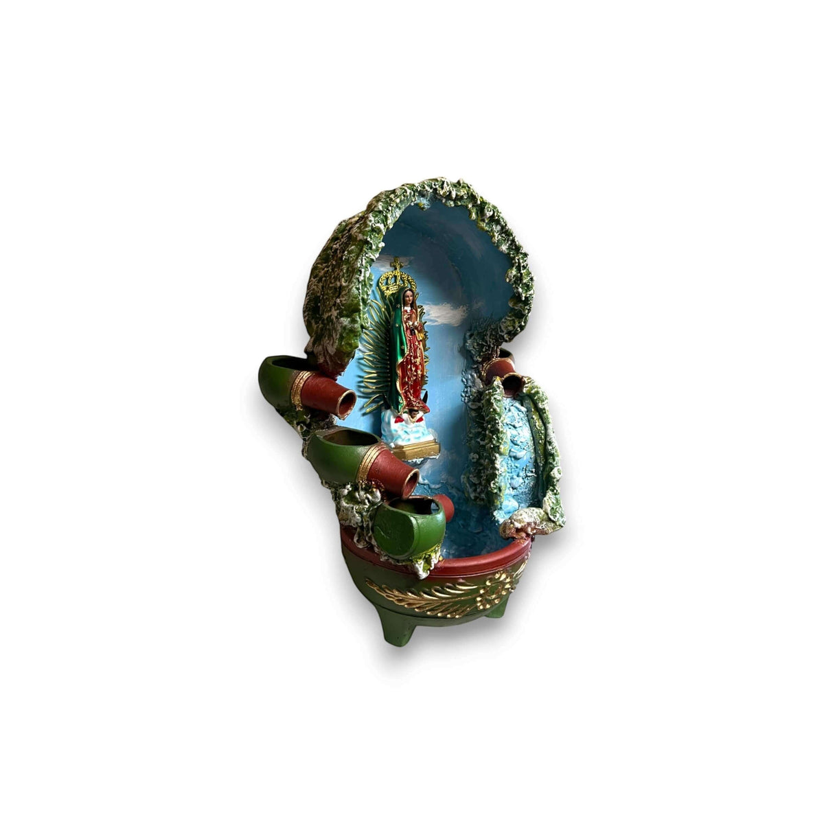 Hand-Painted Talavera Outdoor Fountain