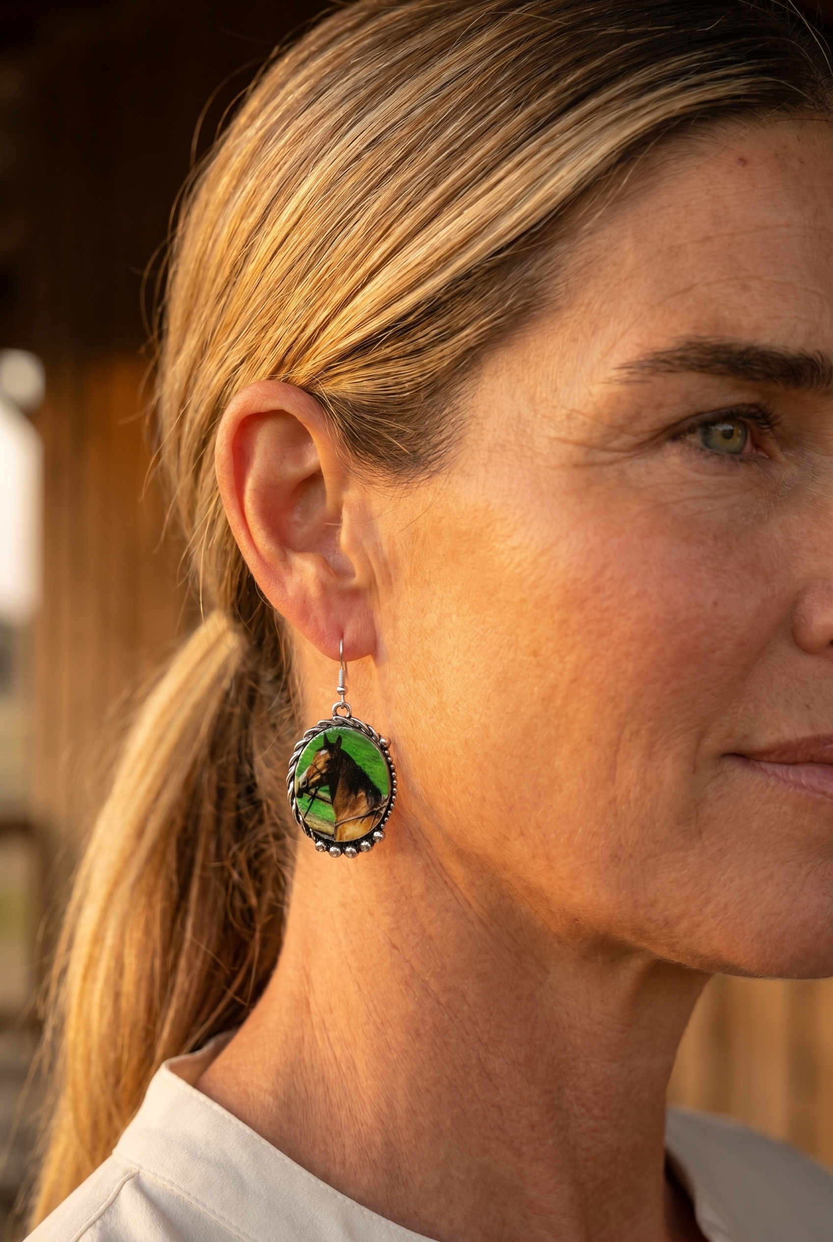 Framed Horse Earrings