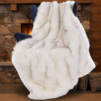 Highland Fox Throw – Colorado Cabin Background