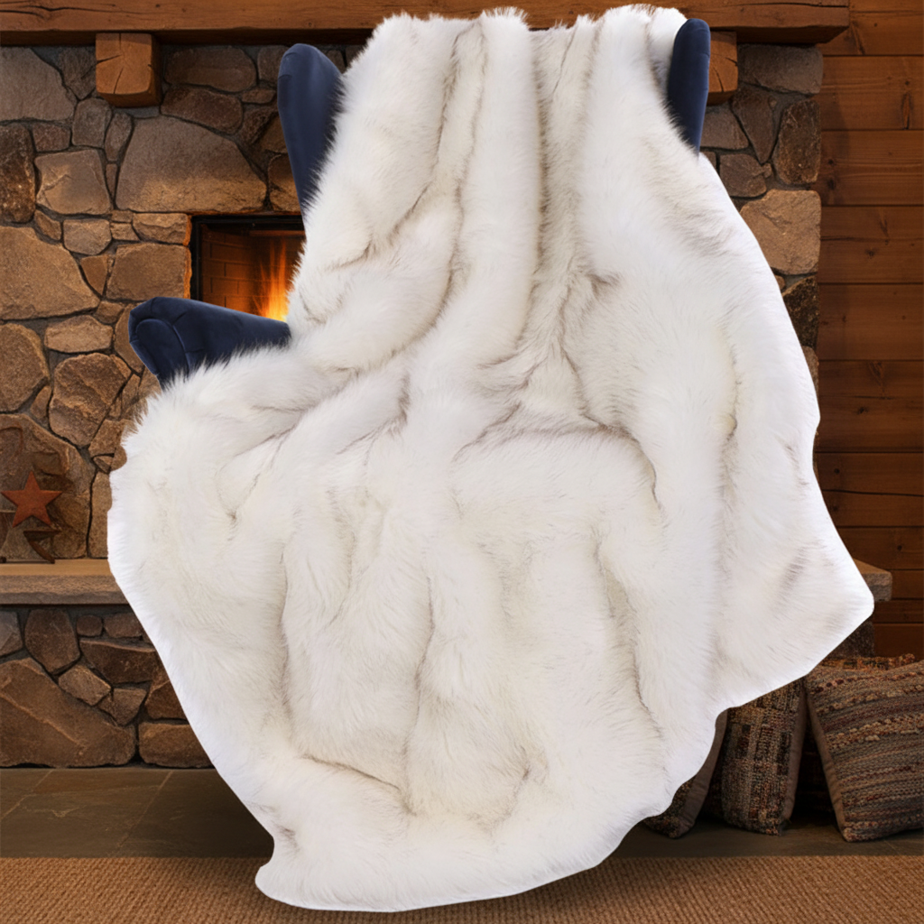 Highland Fox Throw – Colorado Cabin Background
