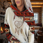Horse & Dreamcatcher Hoodie - Cabin Background Retake