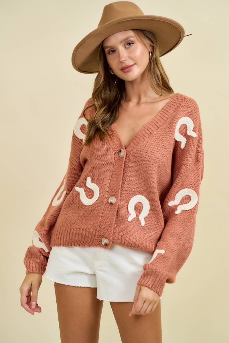 Women's Horseshoe Patch Cardigan