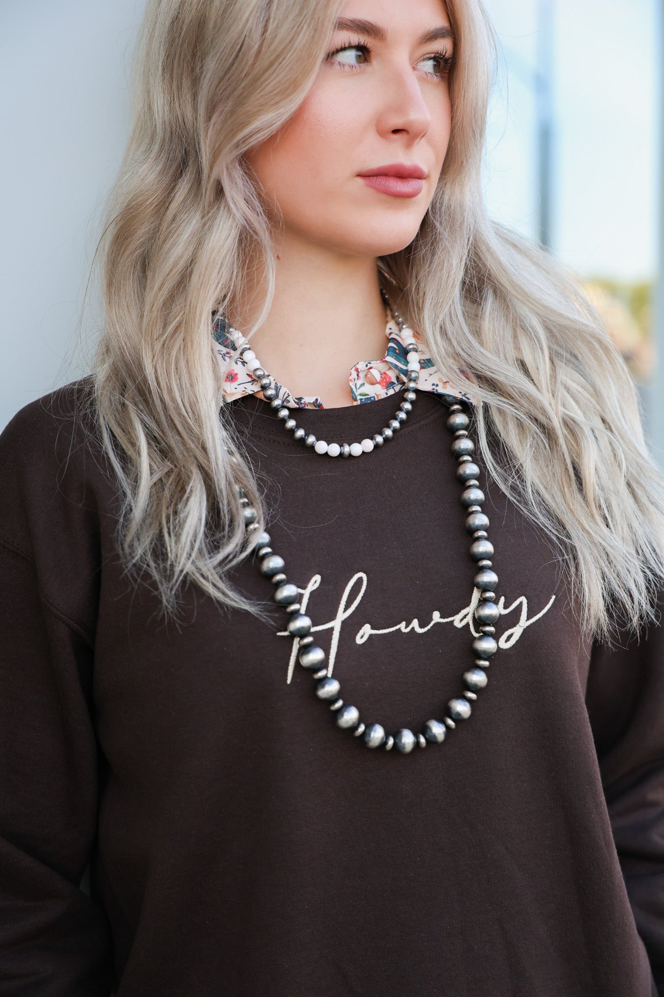 Women's Howdy Embroidered Sweatshirt