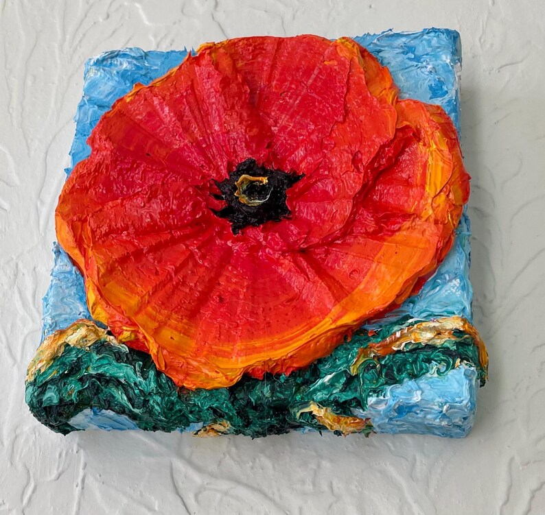 Poppy Original Oil Painting