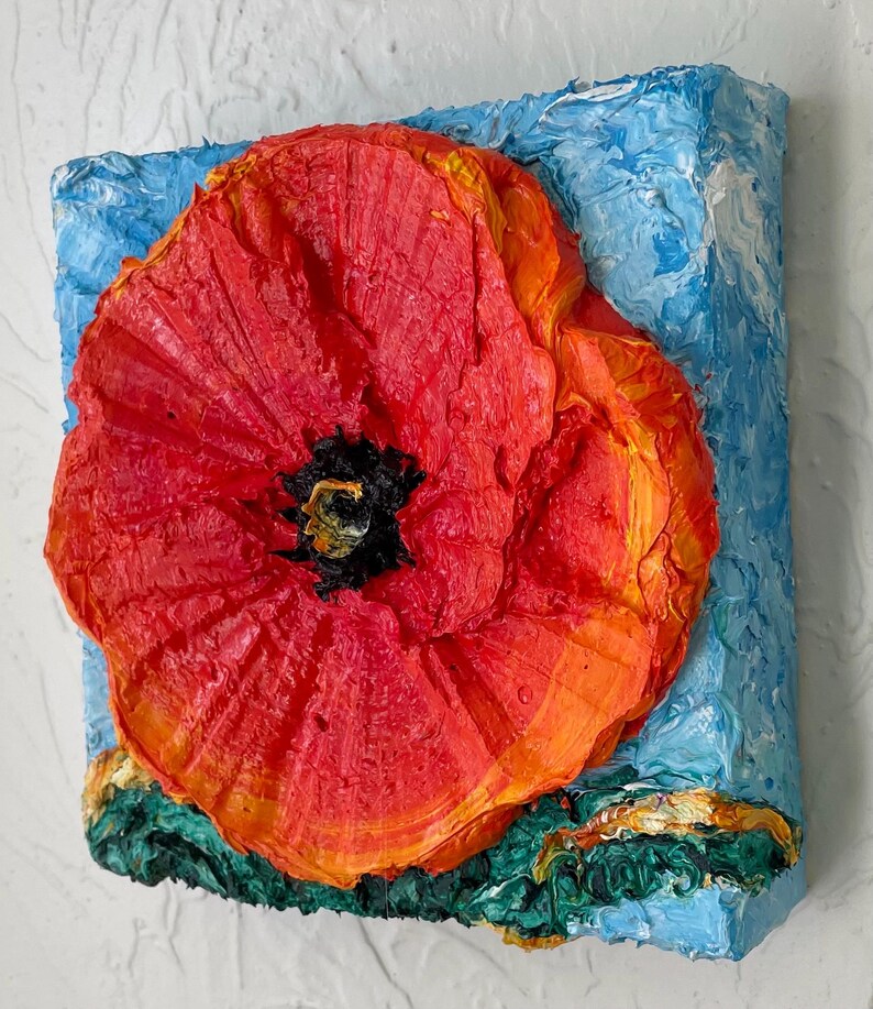 Poppy Original Oil Painting