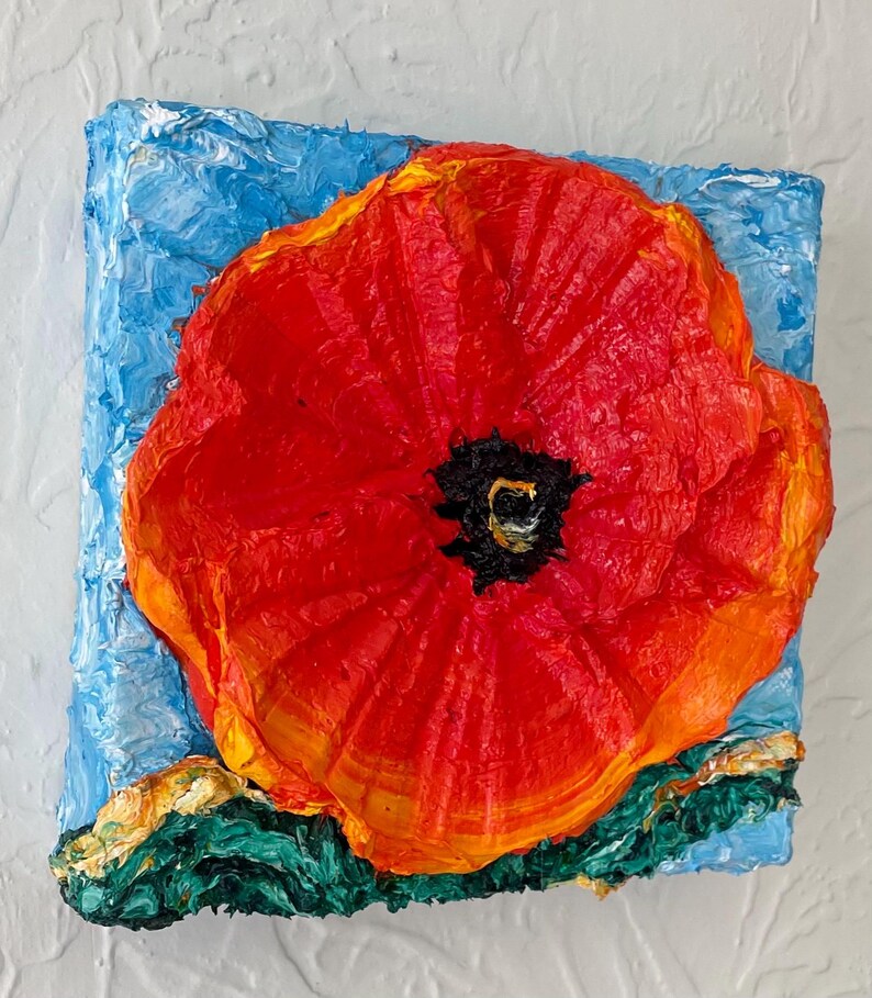 Poppy Original Oil Painting
