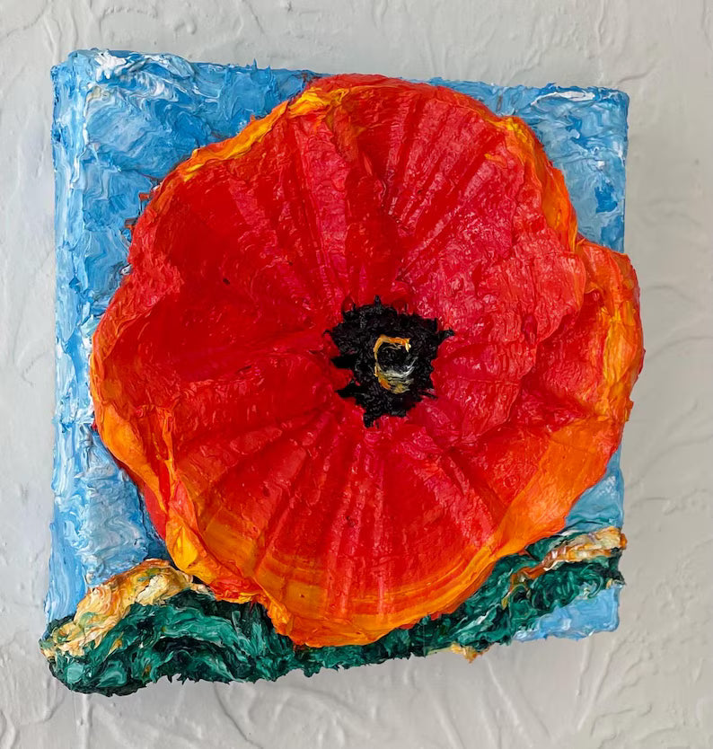 Poppy Original Oil Painting