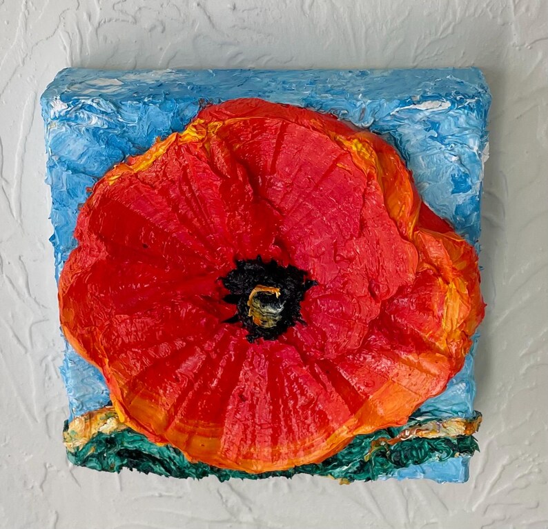 Poppy Original Oil Painting