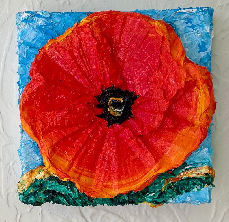 Poppy Original Oil Painting