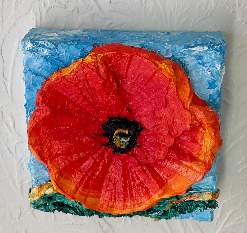 Poppy Original Oil Painting
