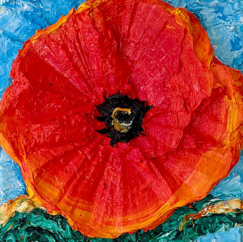 Poppy Original Oil Painting