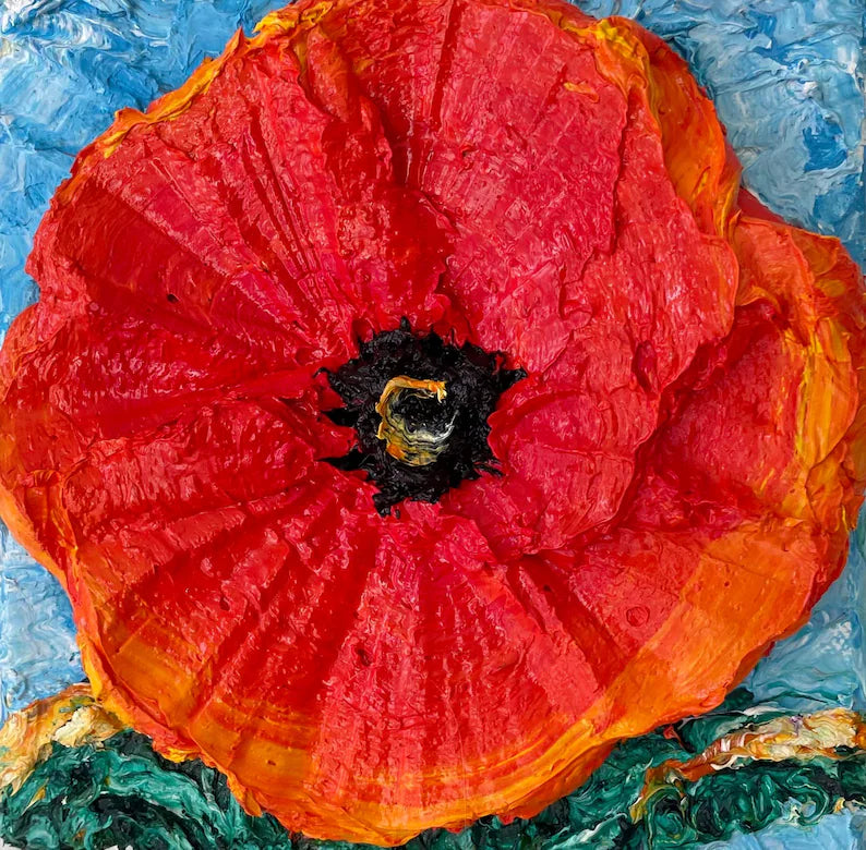 Poppy Original Oil Painting