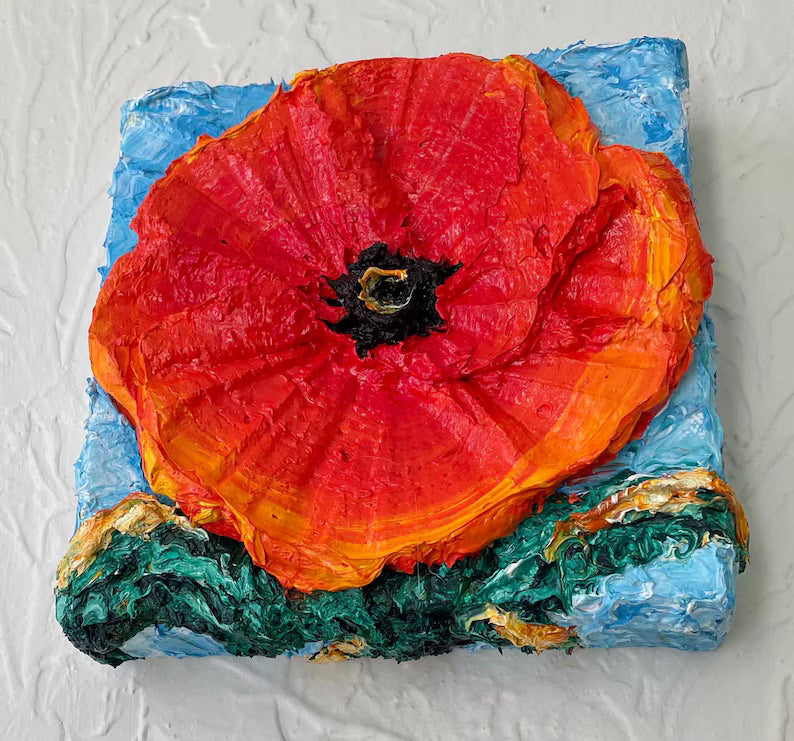 Poppy Original Oil Painting