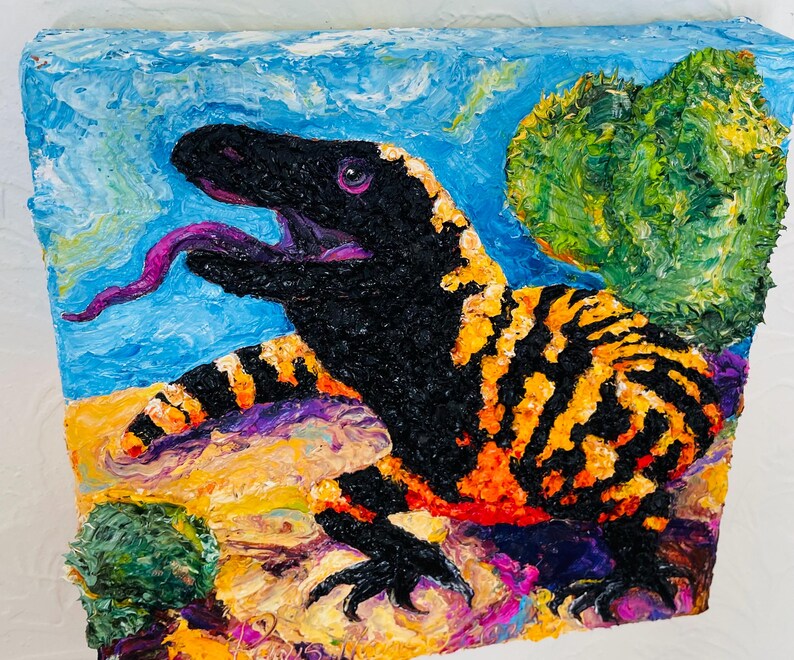 Gila Monster Original Oil Painting