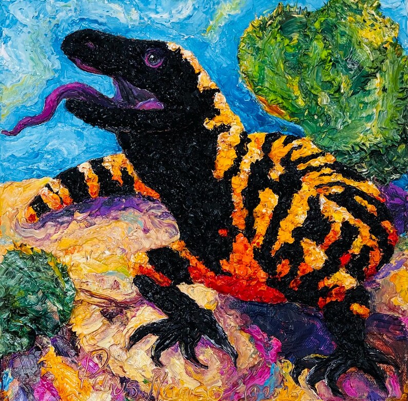 Gila Monster Original Oil Painting