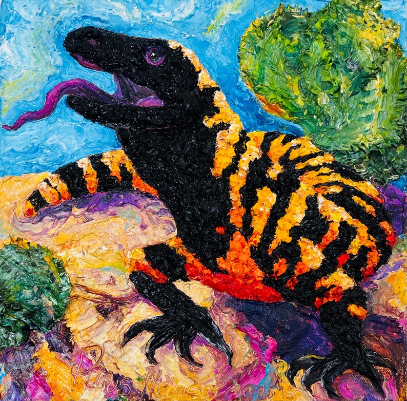 Gila Monster Original Oil Painting