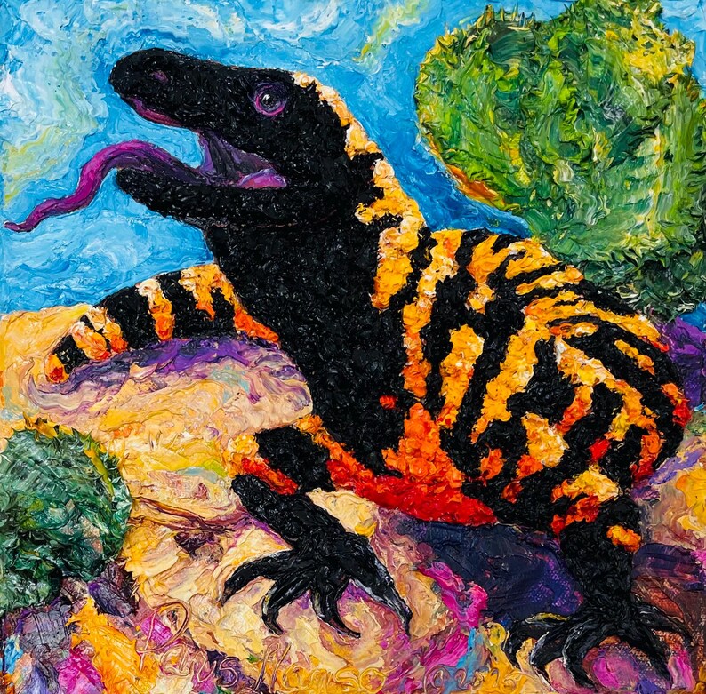 Gila Monster Original Oil Painting