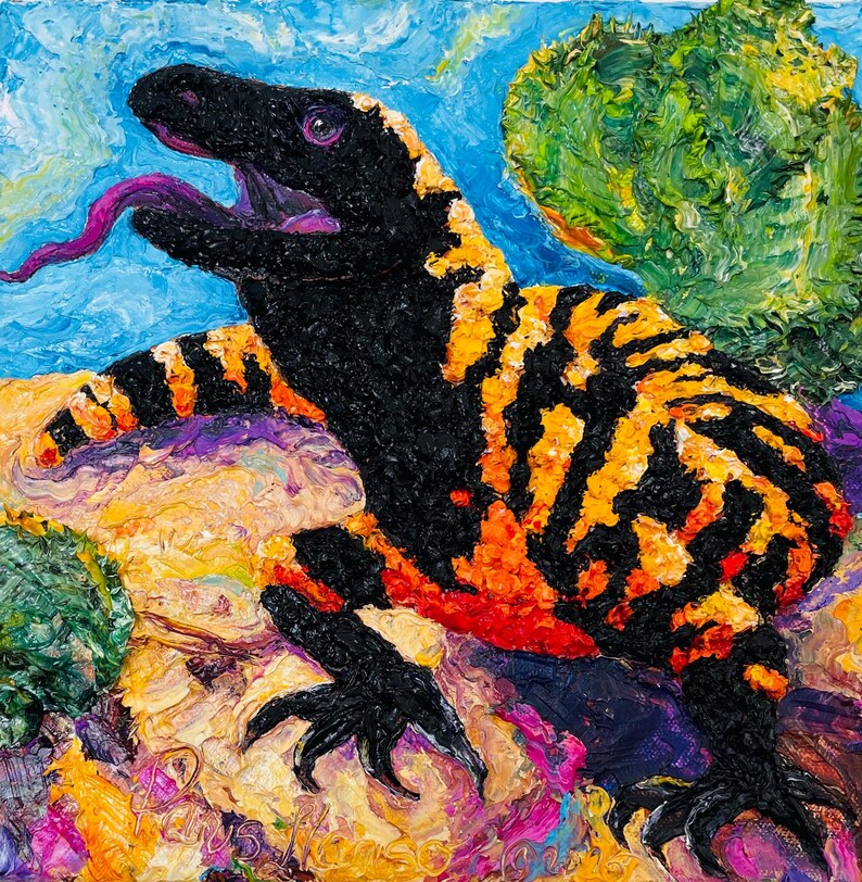 Gila Monster Original Oil Painting